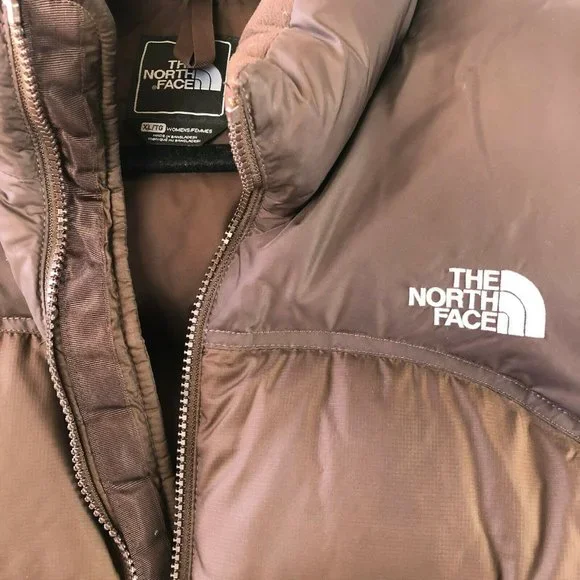 The North Face Nuptse Puffer Vest 700 DOWN Full Zip Brown Women’s Size XL - Picture 6 of 12
